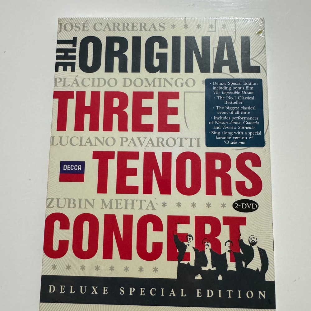 The Original Three Tenors Concert Decca 2-DVD Deluxe Special Edition New Sealed